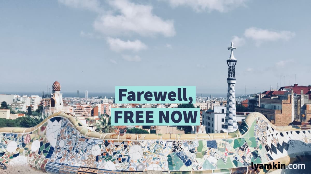 Farewell, FREE NOW